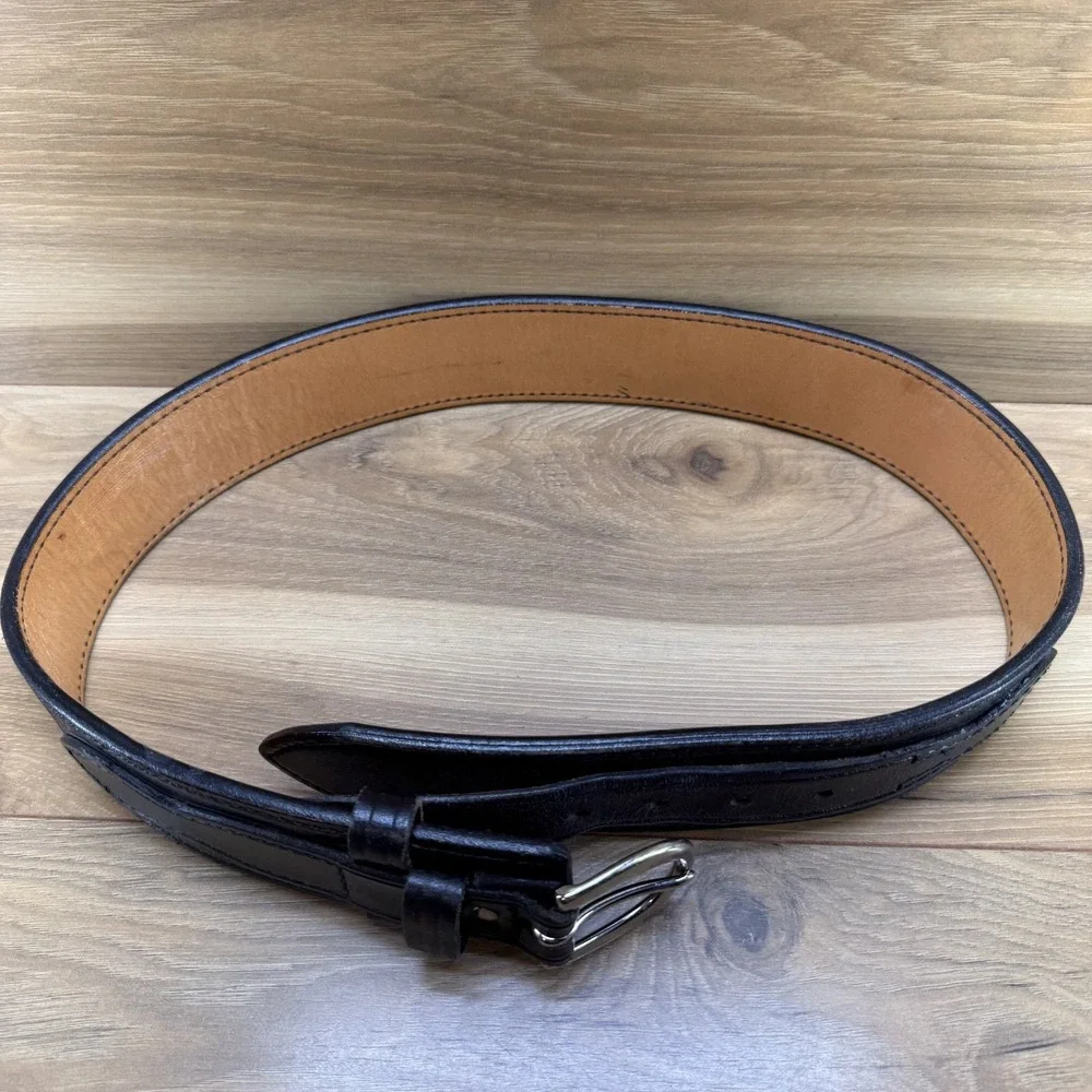 DON HUME Duty Belt 32 Black‎ Leather 2.25 in Oklahoma USA Made